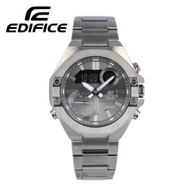 CASIO カシオ EDIFICE エディフィス腕時計 時計 メンズ 防水 クオーツ アナデジ Bluetooth モバイルリンク ステンレス メタル ガンメタル グレー ECB-10DC-1B ビジネス プレゼント ギフト 1年保証 送料無料 父の日