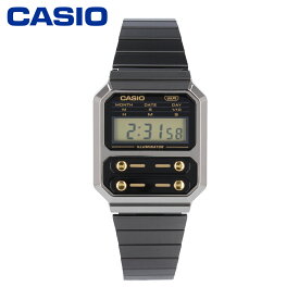 CASIO カシオ カシオスタンダード チープカシオ チプカシ Vintage ビンテージ腕時計 時計 ユニセックス メンズ レディース 防水 クオーツ デジタル 樹脂 グレー ブラック ガンメタリック A100WEGG-1A2プレゼント ギフト 1年保証 送料無料 父の日