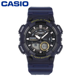 最大500円OFFクーポン配布中！5/27 1:59まで CASIO カシオ カシオスタンダード チープカシオ チプカシ腕時計 時計 メンズ 防水 クオーツ アナデジ 2針 樹脂 パープル ブラック AEQ-110W-2Aプレゼント ギフト 1年保証 送料無料 父の日