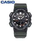 CASIO カシオ カシオスタンダード チープカシオ チプカシ腕時計 時計 メンズ クオーツ アナデジ 2針 樹脂 ブラック カーキ AEQ-110W-3Aプレゼント ギフト 1年保証 送料無料