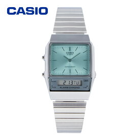 CASIO カシオ カシオスタンダード チープカシオ チプカシ Vintage腕時計 時計 ユニセックス メンズ レディース クオーツ アナデジ 2針 樹脂 ステンレス メタル シルバー ブルーグリーン AQ-800EC-2Aプレゼント ギフト 1年保証 送料無料 父の日