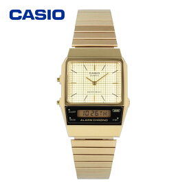 CASIO カシオ カシオスタンダード チープカシオ チプカシ CLASSIC腕時計 時計 ユニセックス メンズ レディース クオーツ アナデジ 2針 樹脂 ステンレス メタル ゴールド ブラック AQ-800EG-9Aプレゼント ギフト 1年保証 送料無料 父の日