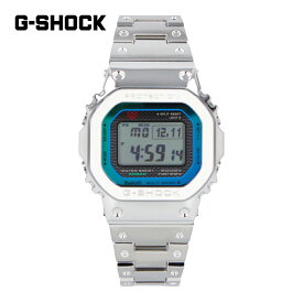 CASIO カシオ G-SHOCK ジーショック Gショック FULL METAL 5000 SERIES腕時計 時計 メンズ 防水 電波ソーラー デジタル モバイルリンク Bluetooth ステンレス メタル シルバー ブルー ブラック グラデーション GMW-B5000PC-1プレゼント ギフト 1年保証 送料無料