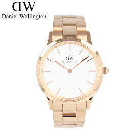 SSで使える最大500円OFFクーポン配布中！DANIEL WELLINGTON ダニエルウェリントン DW Iconic Link アイコニック リンク腕時計 時計 メンズ クオーツ アナログ 2針 ステンレス メタル ピンクゴールド ホワイト DW00600343プレゼント ギフト 1年保証 送料無料 父の日