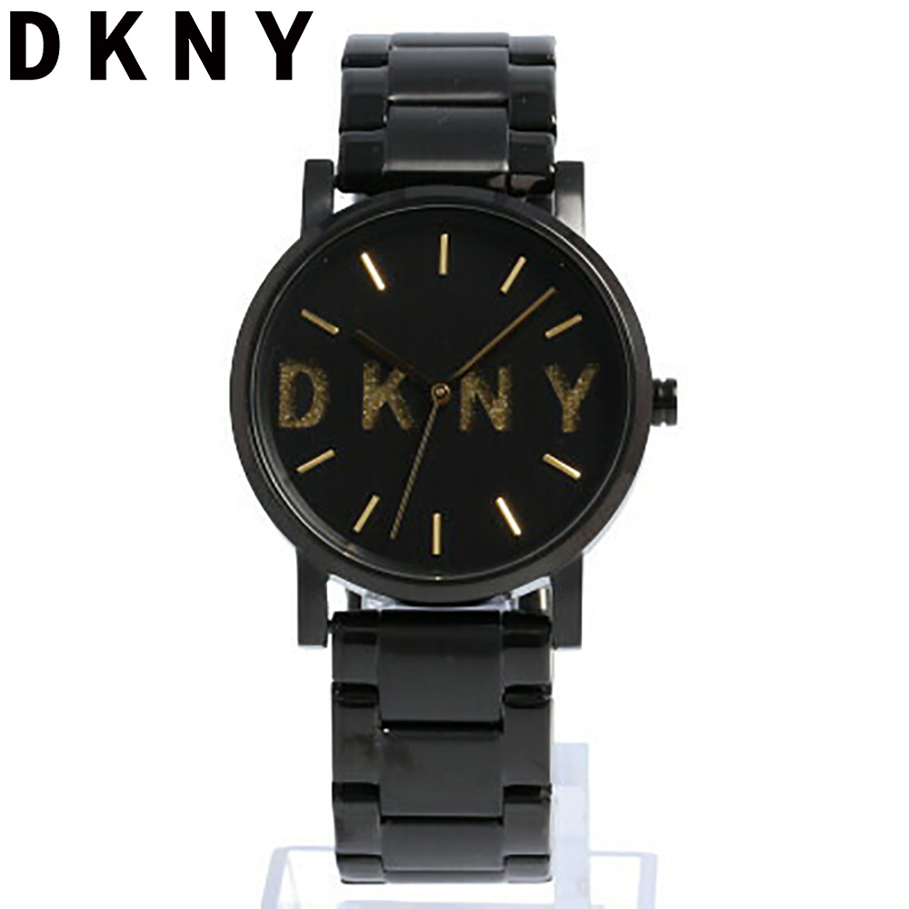 腕時計 Soho NY2682 ディーケーエヌワイ / DKNY レディース 【あす楽対応_東海】 ゴールド ロゴ オールブラック ステンレス レディース腕時計