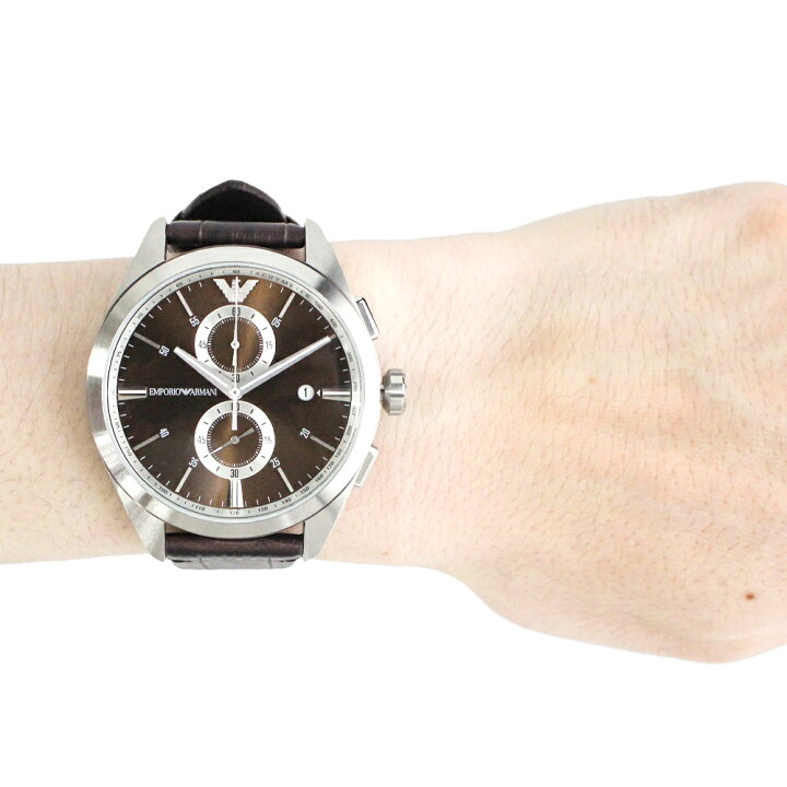 楽天市場】EMPORIO ARMANI エンポリオ アルマーニ腕時計 時計 メンズ クオーツ アナログ クロノグラフ ステンレス レザー ブラウン  シルバー AR11482プレゼント ギフト 1年保証 送料無料 : 時計倉庫TOKIA