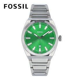 FOSSIL フォッシル EVERETT腕時計 時計 メンズ クオーツ アナログ 3針 ステンレス メタル シルバー グリーン FS5983プレゼント ギフト 1年保証 送料無料 母の日