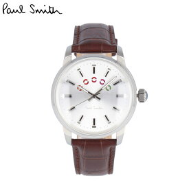 【大処分】PAUL SMITH ポールスミス腕時計 時計 メンズ クオーツ アナログ 3針 レザー ステンレス ブラウン シルバー P10022プレゼント ギフト 1年保証 送料無料 父の日