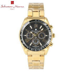 SALVATORE MARRA サルバトーレマーラ SM15116-GDBKGD腕時計 時計 メンズ メタル ステンレス ゴールド 電波 ソーラー カジュアル ドレスプレゼント ギフト 1年保証 送料無料 母の日