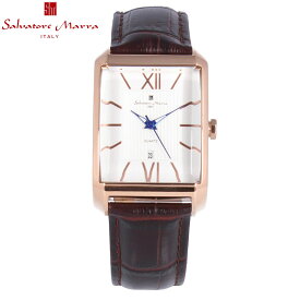 SALVATORE MARRA サルバトーレマーラ腕時計 時計 メンズ クオーツ レザー ブラウン ホワイト ピンクゴールド SM21101-PGWHプレゼント ギフト 1年保証 送料無料 母の日
