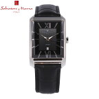 SALVATORE MARRA サルバトーレマーラ腕時計 時計 メンズ クオーツ レザー ブラック シルバー SM21101-SSBKプレゼント ギフト 1年保証 送料無料