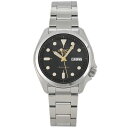 SEIKO5 セイコーファイブ腕時計 時計 メンズ 防水 オートマチック メカニカル 自動巻き アナログ 3針 ステンレス メタル シルバー ブラック SRPE57Kプレゼント ギフト 1年保証 送料無料
