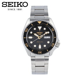 SEIKO5 セイコーファイブ SPORTS スポーツ腕時計 時計 メンズ 防水 オートマチック メカニカル 自動巻き アナログ 3針 ステンレス メタル シルバー ブラック SRPD57Kプレゼント ギフト 1年保証 送料無料 父の日