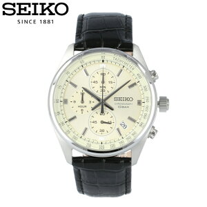 SEIKO �Z�C�R�[ �r���v �����Y �A�i���O �N�I�[�c �N���m�O���t �X�|�[�e�B�[ �r�W�l�X �d�� �A�� �h�� ���U�[ �v �� �z���C�g �A�C�{���[ �x�[�W�� �u���b�N �� SSB383P