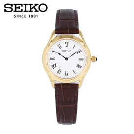 クーポン配布中！SEIKO セイコー腕時計 時計 レディース クオーツ アナログ 2針 ステンレス レザー ブラウン ゴールド ホワイト SWR072Pプレゼント ギフト 1年保証 送料無料