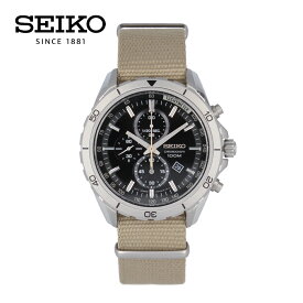 SEIKO セイコー腕時計 時計 メンズ 防水 クオーツ アナログ クロノグラフ ステンレス ナイロン NATOベルト ナトーベルト シルバー ブラック ベージュ SNDH19Pプレゼント ギフト 1年保証 送料無料