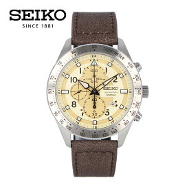 SEIKO セイコー CRITERIA腕時計 時計 メンズ 防水 クオーツ アナログ クロノグラフ ステンレス レザー ブラウン シルバー ベージュ SNDH43Pプレゼント ギフト 1年保証 送料無料