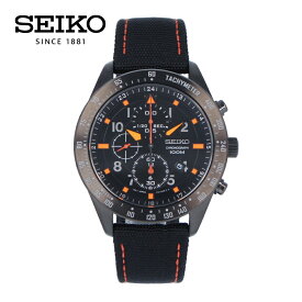 SEIKO セイコー CRITERIA腕時計 時計 メンズ 防水 クオーツ アナログ クロノグラフ ステンレス ナイロン レザー ブラック オレンジ SNDH45Pプレゼント ギフト 1年保証 送料無料