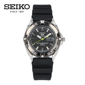 SEIKO5 セイコーファイブ Sports スポーツ腕時計 時計 メンズ 防水 オートマチック メカニカル 自動巻き アナログ 3針 ステンレス 樹脂 ブラック シルバー SNZB23J2プレゼント ギフト 1年保証 送料無料 父の日