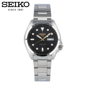 SEIKO5 セイコーファイブ腕時計 時計 メンズ 防水 オートマチック メカニカル 自動巻き アナログ 3針 ステンレス メタル シルバー ブラック SRPE57Kプレゼント ギフト 1年保証 送料無料 父の日