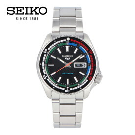 SEIKO5 セイコーファイブ Sports スポーツ SKX series腕時計 時計 メンズ 防水 オートマチック メカニカル 自動巻き アナログ 3針 ステンレス メタル シルバー ブラック SRPK13Kプレゼント ギフト 1年保証 送料無料 母の日