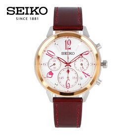 LUKIA ルキア SEIKO セイコー Limited Edition 限定モデル腕時計 時計 レディース 防水 クオーツ アナログ クロノグラフ ステンレス レザー ワインレッド ピンクゴールド シルバー ホワイト シェル SRW812Pプレゼント ギフト 1年保証 送料無料 父の日