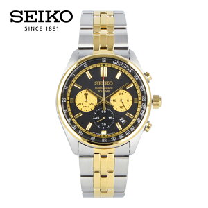 SEIKO �Z�C�R�[ CHRONOGRAPH�r���v ���v �����Y �h�� �N�I�[�c �A�i���O �N���m�O���t �X�e�����X ���^�� �R���r�x���g �c�[�g�� �V���o�[ �S�[���h �u���b�N SSB430P�v���[���g �M�t�g 1�N�ۏ� ����
