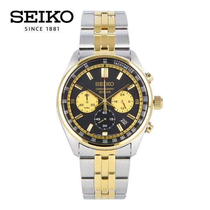 SEIKO クロノグラフ 腕時計 シルバー/ゴールドセイコーメンズ - 腕時計  