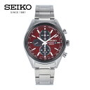SEIKO セイコー マッキナ スポティーバ 腕時計 時計 メンズ アナログ ソーラー クオーツ クロノグラフ スポーティー カジュアル ビジネス 仕事 就活 防水 ステンレス メタル ブレス シルバー 銀 レッド 赤 SSC771Pプレゼント ギフト 1年保証 送料無料
