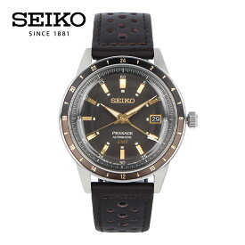 PRESAGE プレザージュ SEIKO セイコー GMT腕時計 時計 メンズ メカニカル オートマチック 自動巻き アナログ 3針 ステンレス レザー ダークブラウン シルバー グレーブラウン SSK013Jプレゼント ギフト 1年保証 送料無料 父の日