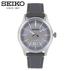 SEIKO セイコー腕時計 時計 メンズ 防水 クオーツ アナログ 3針 ステンレス ナイロン レザー シルバー グレー SUR543Pプレゼント ギフト 1年保証 送料無料