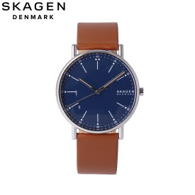 SKAGEN スカーゲン腕時計 時計 メンズ クオーツ アナログ 3針 北欧 レザー ブラウン シルバー ネイビー SKW6355プレゼント ギフト 1年保証 送料無料 母の日