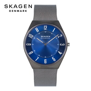 SKAGEN スカーゲン GRENEN ウルトラスリム腕時計 時計 メンズ クオーツ アナログ 2針 ステンレス メッシュ ガンメタリック グレー ネイビー SKW6829プレゼント ギフト 1年保証 送料無料