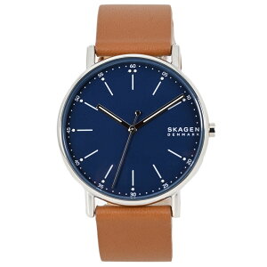 SKAGEN �X�J�[�Q���r���v ���v �����Y �N�I�[�c �A�i���O 3�j �k�� ���U�[ �u���E�� �V���o�[ �l�C�r�[ SKW6355�v���[���g �M�t�g 1�N�ۏ� ��������