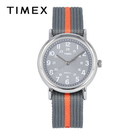 TIMEX タイメックス Weekender腕時計 時計 メンズ クオーツ アナログ 3針 真鍮 ナイロン NATOベルト ナトーベルト グレー オレンジ シルバー T2N649プレゼント ギフト 1年保証 送料無料 父の日