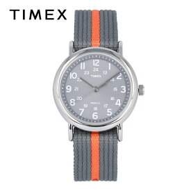 TIMEX タイメックス Weekender腕時計 時計 メンズ クオーツ アナログ 3針 真鍮 ナイロン NATOベルト ナトーベルト グレー オレンジ シルバー T2N649プレゼント ギフト 1年保証 送料無料