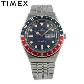 TIMEX Q / タイメックス キュー TW2T80700 腕時計 メンズ ダイバーズルック クオーツ ペプシカラー ネイビー レッド ステンレス ドーム風防 父の日