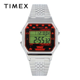 TIMEX タイメックス Space Invaders スペースインベイダー コラボレーション コラボモデル腕時計 時計 ユニセックス メンズ レディース クオーツ デジタル 真鍮 ステンレス メタル シルバー ブラック レッド TW2V30000プレゼント ギフト 1年保証 送料無料 父の日