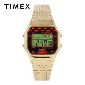 TIMEX タイメックス Space Invaders スペースインベイダー コラボレーション コラボモデル腕時計 時計 ユニセックス メンズ レディース クオーツ デジタル 真鍮 ステンレス メタル ゴールド ブラック レッド TW2V30100プレゼント ギフト 1年保証 送料無料 父の日