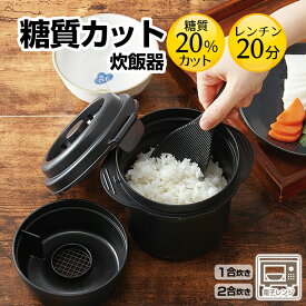 糖質カット ごはん レンジでごはん 一人暮らし 1合炊き 2合炊き お弁当用 電子レンジ専用 炊飯器 ヘルシーレシピ 黒 時短 おかゆ 蒸す 煮る 炊く スチームの力で料理