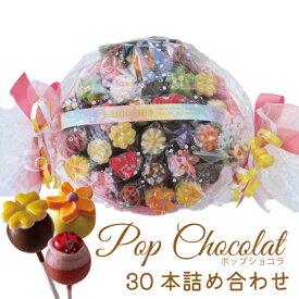 【冷蔵発送】NC-5ポップショコラ詰め合わせ 30本 18種類入り《送料込》 母の日 個包装 チョコレート 内祝 御祝 御礼ギフト