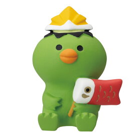 柏餅インコ 端午のかっぱ（220-17）五月飾り 端午の節句 鳥 飾り玄関 デスク 机 家 事務所 店舗 可愛い 子供の日 小さめ コンコンブル デコレ concombre DECOLE（1）