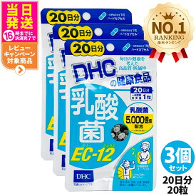 【3個セット 賞味期限28年/29年】ディーエイチシー DHC 乳酸菌 EC-12 20日分 20粒 ハードカプセル サプリメント 健康食品 健康サプリ 美容サプリ 乳酸菌5000億個 送料無料