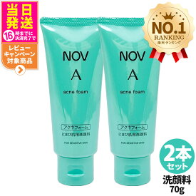 【2個セット 国内正規品】常盤薬品 NOV ノブ A アクネフォーム 70g 洗顔フォーム 洗顔料 送料無料