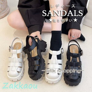 サンダル グルカサンダル レディース サマー ローマサンダル 編み込み ぺたんこ 滑り止め 歩きやすい 厚底 軽量 疲れない クロスサンダル