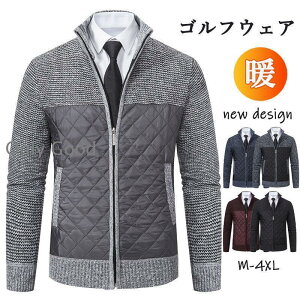 ゴルフウェア メンズ 冬ブルゾン シャツ 長袖 ゴルフシャツ 長袖シャツ スポーツ ゴルフ 秋 冬 厚手 防寒 トップス 30代 40代 50代