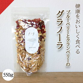 送料無料 ベリーベリーグラノーラ 無添加 オーガニック 素材使用 550g 自家製グラノーラ ギフト 内祝い 国産 ブルーベリー クランベリー ナッツ ドライフルーツ fig