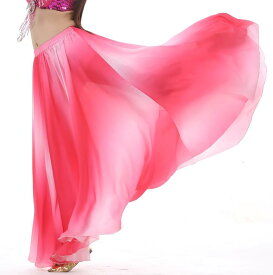 4color 社交ダンス ベリーダンス スカート フリンジ スパンコール クラーデション レディース 舞台風 演出　カラースカート