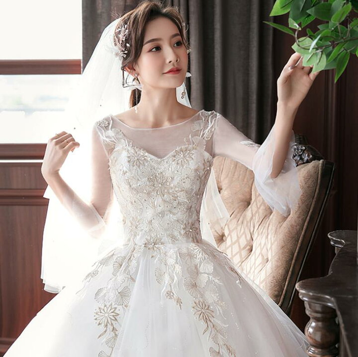 楽天市場 新入荷 ウエディングドレス 花嫁 Aライン プリンセス オフショルダー 無地 Vネック 丸首 長袖 バルーンスリーブ パーティードレス ワンピース 結婚式 安い 写真撮影 パーティー 舞台 コンサート レース 花嫁ドレス 安い Tokiwa33 楽天市場 新入荷 ウエディングドレス 花嫁 Aライン プリンセス オフショルダー 無地 Vネック 丸首 長袖 バルーンスリーブ パーティードレス ワンピース 結婚式 安い 写真撮影 パーティー 舞台 コンサート レース 花嫁ドレス 安い Tokiwa33