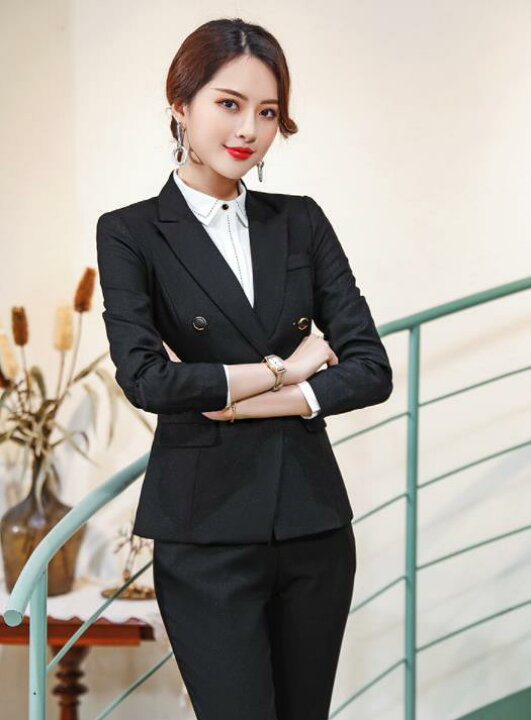 楽天市場 春秋 レディース コート ビジネススーツ タイトスカート スカート パンツスーツ 長袖 Ol オフィス トップス 事務服 ビジネス 洗える 2点セット Tokiwa３３